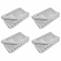Antislip deken van imitatie konijnenbont Olite 4 st Grijs 2