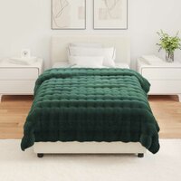 Antislip deken van imitatie konijnenbont Olite 4 st Donkergroen 4