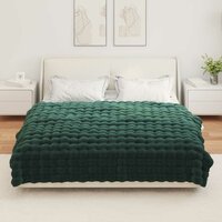 Antislip deken van imitatie konijnenbont Olite 4 st Donkergroen 4