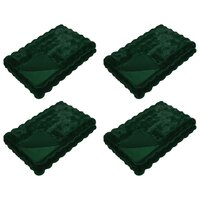 Antislip deken van imitatie konijnenbont Olite 4 st Donkergroen 2