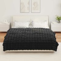 Antislip deken van imitatie konijnenbont Olite Zwart Polyester 4