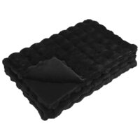 Antislip deken van imitatie konijnenbont Olite Zwart Polyester 2