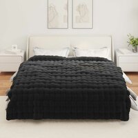 Antislip deken van imitatie konijnenbont Olite Zwart Polyester 4