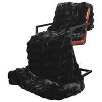 Antislip deken van imitatie konijnenbont Olite Zwart Polyester 3
