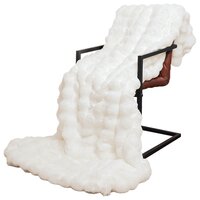 Antislip deken van imitatie konijnenbont Olite 4 st Wit 8.1 kg 3