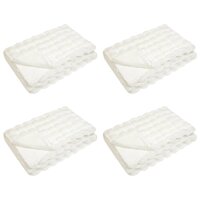 Antislip deken van imitatie konijnenbont Olite 4 st Wit 2