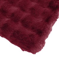 Antislip deken van imitatie konijnenbont Olite Bordeaux Rood 6