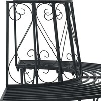 Boombank 4 zitplaatsen 160 x 80 x 89 cm Staal Zwart 5