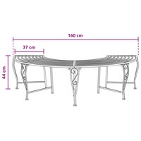 Boombank 4 zitplaatsen 160 x 80 x 44 cm Staal 5