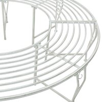 Boombank 8 zitplaatsen &Oslash; 160 x 44 cm Staal Antiek wit 4