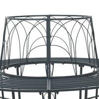Boombank 8 zitplaatsen &Oslash; 160 x 89 cm Staal Zilvergrijs 4
