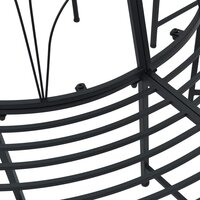 Boombank 8 zitplaatsen &Oslash; 160 x 89 cm Staal Zwart Rond 3