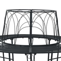 Boombank 8 zitplaatsen &Oslash; 160 x 89 cm Staal Zwart Rond 4