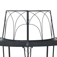 Boombank 4 zitplaatsen 160 x 80 x 89 cm Staal Zwart 4
