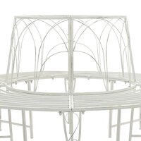 Boombank 8 zitplaatsen &Oslash; 160 x 89 cm Staal Antiek wit 4