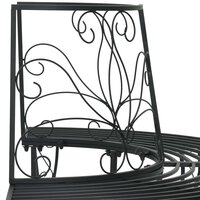 Boombank 4 zitplaatsen 160 x 80 x 89 cm Staal Zwart 5