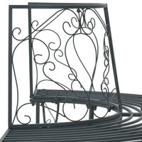 Boombank 4 zitplaatsen 160 x 80 x 89 cm Staal 5