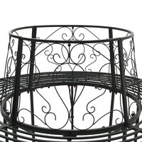Boombank 8 zitplaatsen &Oslash; 160 x 89 cm Staal Zwart Rond 5