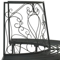 Boombank 4 zitplaatsen 160 x 80 x 89 cm Staal Zwart 5