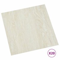Zelfklevende Vloerplanken Cr&egrave;mekleurig 30,5 x 30,5 cm 20 st PVC 2