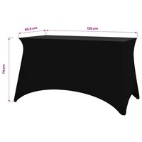 Tafelhoes stretch zwart 120x60,5x74 cm 2 st 6