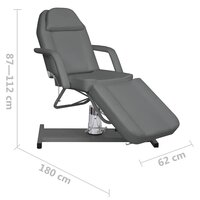 Massagetafel 180x62x(87-112) cm grijs 8