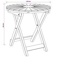 Bistrotafel Naturel &Oslash;45 x 45 cm Massief Acaciahout 9