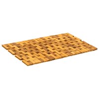 Badmatten 2 st Naturel 44 x 60 cm Massief Acaciahout 2