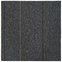 Tapijttegel Midden Grijs met Strepen 50 x 50 cm 4 st 5
