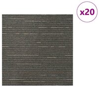 Tapijttegel Gestreept Donkerbruin 50 x 50 cm 20 st PP en Bitumen 3
