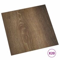 Zelfklevende Vloerplanken Bruin en zwart 30,5 x 30,5 cm 20 st 2
