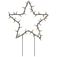 Kerstverlichting ster 3 st met grondpinnen 50 LED&amp;apos;s 29 cm 3