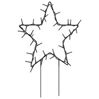 Kerstverlichting ster 3 st met grondpinnen 50 LED&amp;apos;s 29 cm 6