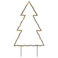 Kerstverlichting kerstboom met grondpinnen 115 LED&amp;apos;s 90 cm 2
