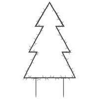 Kerstverlichting kerstboom met grondpinnen 80 LED&amp;apos;s 60 cm 5