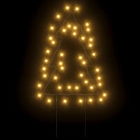 Kerstverlichting kerstboom 3 st met grondpinnen 50 LED&amp;apos;s 30 cm 5