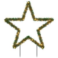 Kerstverlichting ster met grondpinnen 80 LED&amp;apos;s 60 cm 2