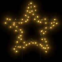 Kerstverlichting ster met grondpinnen 80 LED&amp;apos;s 60 cm 3