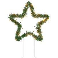 Kerstverlichting ster 3 st met grondpinnen 50 LED&amp;apos;s 29 cm 4