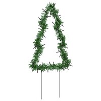 Kerstverlichting kerstboom 3 st met grondpinnen 50 LED&amp;apos;s 30 cm 6