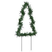 Kerstverlichting kerstboom 3 st met grondpinnen 50 LED&amp;apos;s 30 cm 8