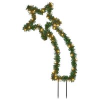 Kerstverlichting meteoor met grondpinnen 80 LED&amp;apos;s 62 cm 2