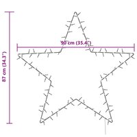 Kerstverlichting ster silhouet 115 LEDs warm wit 9