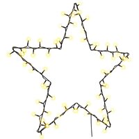 Kerstverlichting ster silhouet 80 LEDs warm wit 2