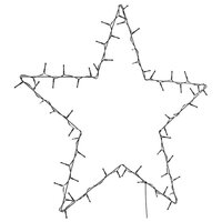 Kerstverlichting ster silhouet 80 LEDs warm wit 3