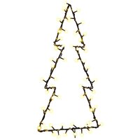 Kerstverlichting kerstboom silhouet 80 LEDs warm wit 2