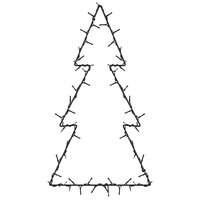 Kerstverlichting kerstboom silhouet 80 LEDs warm wit 3