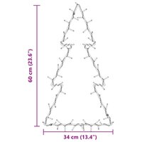 Kerstverlichting kerstboom silhouet 80 LEDs warm wit 8