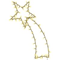 Kerstverlichting vallende ster silhouet 115 LEDs warm wit 2