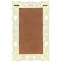 Spiegel handgesneden 80x50 cm massief mangohout wit 3